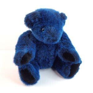 Vermont 15 In. Retired Classic Jointed Sapphire Bear Blue Fur Blue Eyes